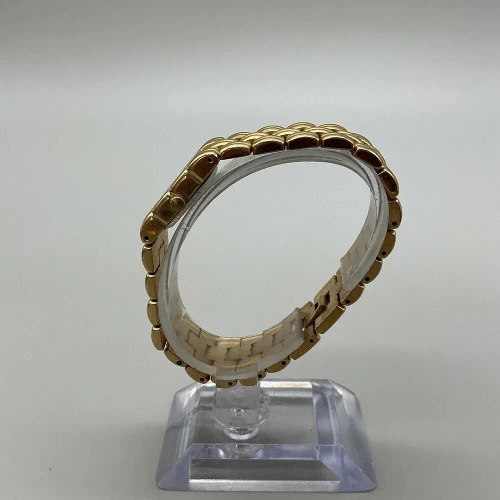 Vintage Elgin EM5253-017 Womens Watch 17mm Gold Tone Bracelet New Battery 7.25